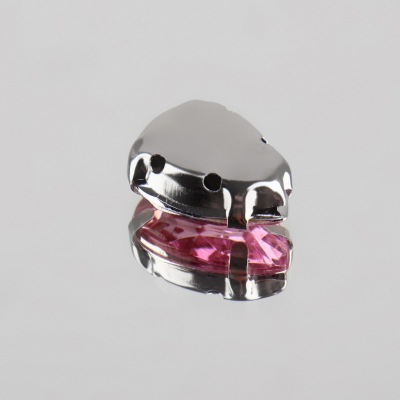 Стразы пришивные 10*14 мм в цапах/серебро 9689431 (уп 20 шт) розовый в интернет-магазине Швейпрофи.рф