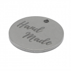 Нашивка метал. «HandMade» 16 мм  614279 никель в интернет-магазине Швейпрофи.рф