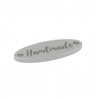 Нашивка метал. «HandMade» 20*8 мм  614281 никель в интернет-магазине Швейпрофи.рф