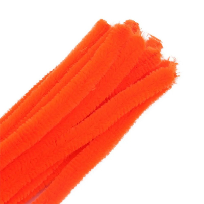 Синель-проволока 30 см * 12 мм (уп. 15 шт.) А-031 оранжевый в интернет-магазине Швейпрофи.рф