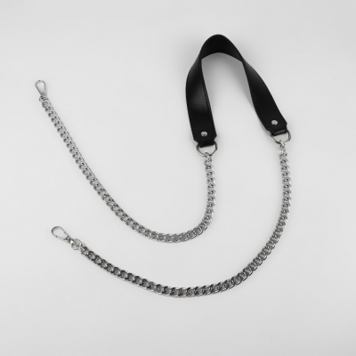 Ручки для сумок 9898277 с цепочкой 120*3 см черный/серебро в интернет-магазине Швейпрофи.рф