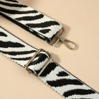 Ручки для сумок 9898352 «Орнамент зебра» стропа 140*3,8 см черный/белый/серебро в интернет-магазине Швейпрофи.рф