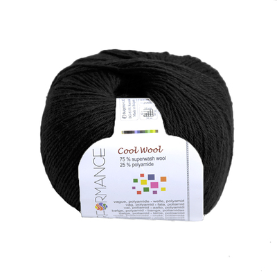 пряжа Кул вул (Performance Cool Wool)  50гр-200м  001 чёрный в интернет-магазине Швейпрофи.рф