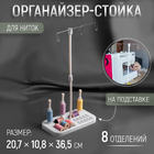 Органайзер-стойка для ниток выс. 36.5 см на подставке 1.5*10.8*20.7 см  5235802 в интернет-магазине Швейпрофи.рф