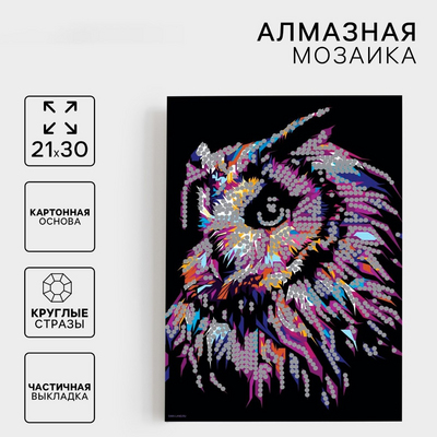 Алмазная мозаика Школа талантов 7625430 «Сова» 21*30 см в интернет-магазине Швейпрофи.рф