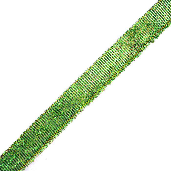 Тесьма металл. 12 мм (уп. 27 м) 26  зелёный