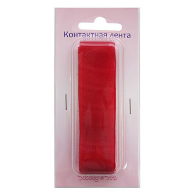 Липучка HP 20 мм пришивная в блистере (уп. 25 см) 41 красный в интернет-магазине Швейпрофи.рф