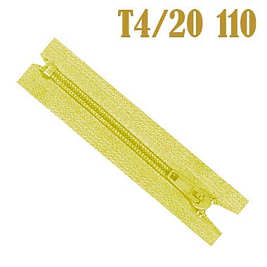 Молния Т4 спираль брючн. п/авт. 20 см 110 жёлт.