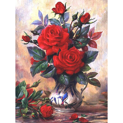 Алмазная мозаика АЖ-1349 «Прекрасные розы» в интернет-магазине Швейпрофи.рф