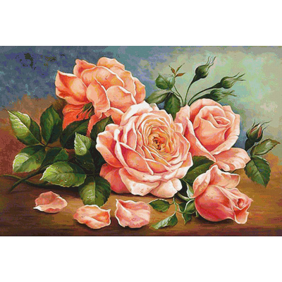 Алмазная мозаика АЖ-1514 «Ароматные розы» 30*40 см в интернет-магазине Швейпрофи.рф