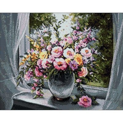 Алмазная мозаика Гранни AG0670 «Цветы на подоконнике» в интернет-магазине Швейпрофи.рф