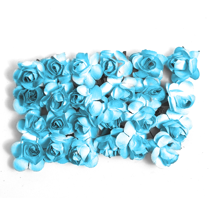 Декор MH1-T010  цветы (уп. 24 шт.) Е04 синий