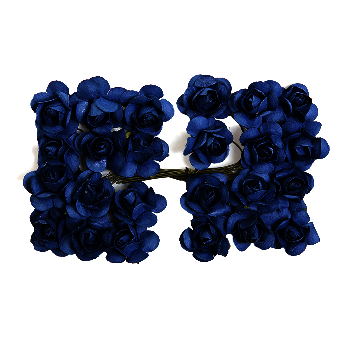 Декор MH1-T010  цветы (уп. 24 шт.) Е17 черно-синий