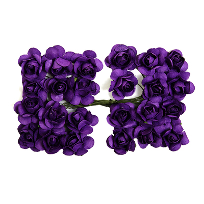 Декор MH1-T010  цветы (уп. 24 шт.) Е18 т.-фиолетовый в интернет-магазине Швейпрофи.рф