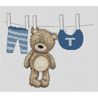 Набор для вышивания Luca-S В1026 «Медвежонок Бруно» 8*10 см в интернет-магазине Швейпрофи.рф