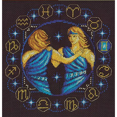 Набор для вышивания Panna ЗН-0924 «Знаки зодиака. Близнецы» 21*20,5 см в интернет-магазине Швейпрофи.рф