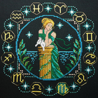 Набор для вышивания Panna ЗН-0927 «Знаки зодиака. Дева» 21*20,5 см