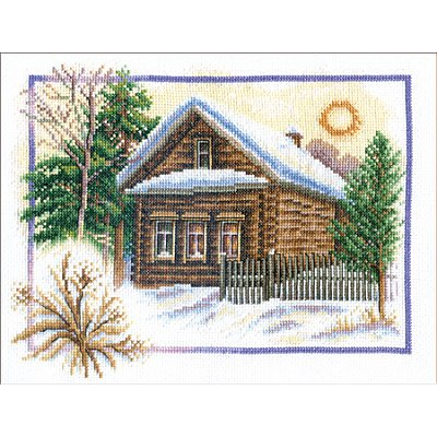 Набор для вышивания Panna ПС-0333 «Зима в деревне» 26*20 см в интернет-магазине Швейпрофи.рф