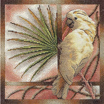 Набор для вышивания Panna ПТ-0693 «Белый попугай» 25*25 см в интернет-магазине Швейпрофи.рф