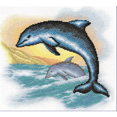 Набор для вышивания Panna Р-0953 «Дельфины» 23*24,5 см в интернет-магазине Швейпрофи.рф