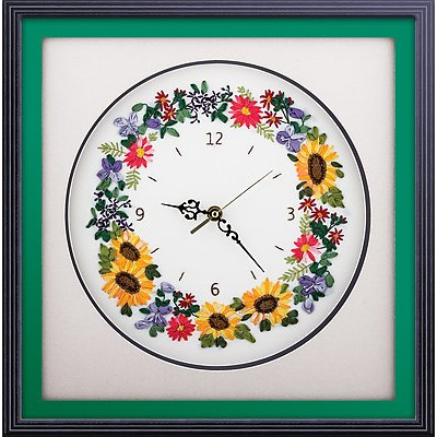 Набор для вышивания Panna Ч-1525 Часы «Цветочные часы» 23,5*24 см в интернет-магазине Швейпрофи.рф