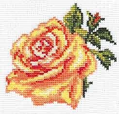 Набор для вышивания Алиса 0-041 «Роза» 10*10 см