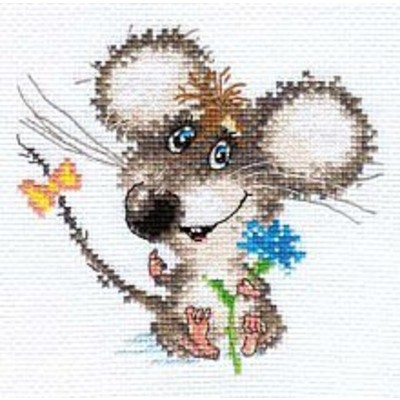 Набор для вышивания Алиса 0-077 «Влюблённый мышонок» 13*12 см в интернет-магазине Швейпрофи.рф